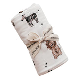 Bencer & Hazelnut Bamboo Jersey Swaddle - Paul Safari
