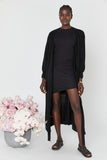 Knit Wrap Dress (Black)