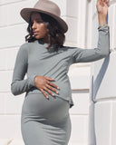 Elke Knit Dress (Mineral Green)