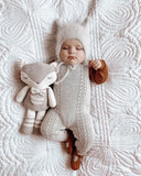 Cot Quilt & Pillow Set - Chalk