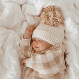 Ziggy Lou Beanie - Gingham (Cream)