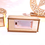 Crescent Moon & Star Wooden Light