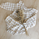 Gingham Collar Romper