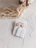 White Clay Rainbow Earrings