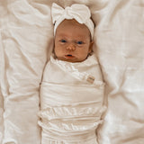 Cream Bamboo Stretch Swaddle