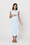 Crepe Knit Elle Dress - Ice Blue