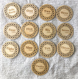 Rattan Milestones Plaques Set