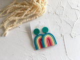 Ocean Clay Rainbow Earrings
