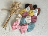 Cashmere Hair Bow Clip - Sunny