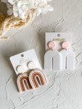 Neutral Clay Rainbow Earrings