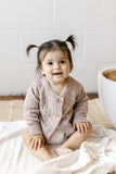 Dusty Lilac Knit Baby Cardigan