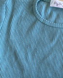 Cropped Tee - Lake Blue