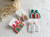 Rainbow Clay Earrings