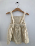 Corduroy Apron Dress - Cream