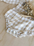 Gingham Collar Romper