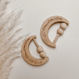 Wooden Moon Rattle - Little Love