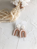 Neutral Clay Rainbow Earrings