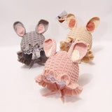 Knitted Wool Bunny Rabbit Bonnet
