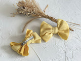 Cashmere Hair Bow Clip - Sunny