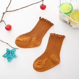 Lila Frill Ribbed Socks