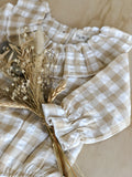 Gingham Collar Romper