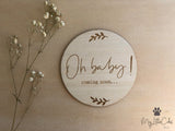 Announcement Plaque - Oh baby!