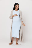 Crepe Knit Elle Dress - Ice Blue