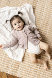 Dusty Lilac Knit Baby Cardigan