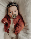 Black Daisy Floral Bow