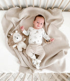 Heirloom Embroidered Blanket - Eggshell