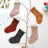 Lila Frill Ribbed Socks
