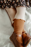 Lila Frill Ribbed Socks