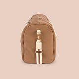 Bunnie Overnight Bag - Tan & Cream