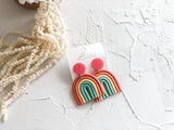 Rainbow Clay Earrings