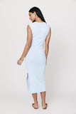 Crepe Knit Elle Dress - Ice Blue