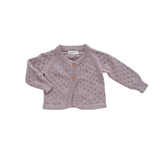 Dusty Lilac Knit Baby Cardigan