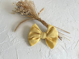 Cashmere Hair Bow Clip - Sunny